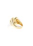 细节 - 点击放大 - YVONNE LEON - CHEVALIERE OVALE 珍珠母贝钻石点缀心形9K黄金戒指