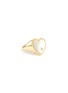首图 - 点击放大 - YVONNE LEON - CHEVALIERE OVALE 珍珠母贝钻石点缀心形9K黄金戒指