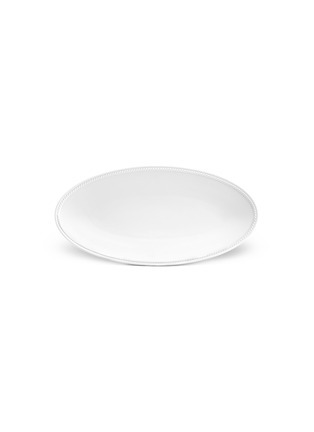 首图 –点击放大 - L'OBJET - SOIE TRESSÉE 小号椭圆陶瓷盘 — 白色