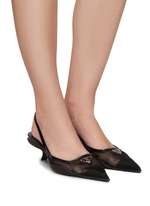 Prada mesh discount slingback