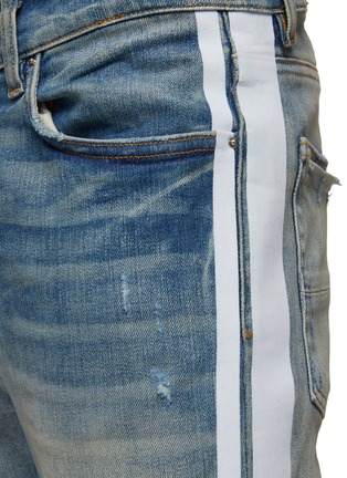  - AMIRI - 侧条纹拼色磨破设计牛仔裤