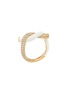 BOOCHIER - 钻石点缀 18K 黄金搪瓷绳结造型戒指