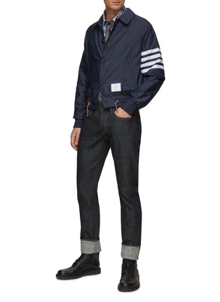 模特儿示范图 - 点击放大 - THOM BROWNE - 4-bar Stripe Solid Swim Tech Jacket