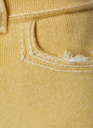  - BARRIE - 须边磨破设计针织短裤