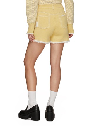 背面 - 点击放大 - BARRIE - 须边磨破设计针织短裤