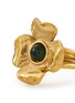 细节 - 点击放大 - GOOSSENS - 绿色宝石点缀花朵造型金属戒指