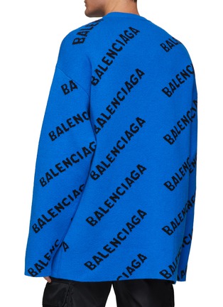 背面 - 点击放大 - BALENCIAGA - ALLOVER LOGO 混羊毛针织衫