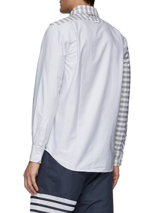 背面 - 点击放大 - THOM BROWNE - 条纹格纹拼接设计纯棉衬衫
