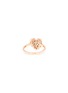 细节 - 点击放大 - SUZANNE KALAN - 钻石18K玫瑰金心形戒指