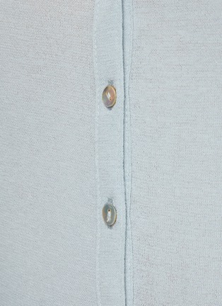  - VINCE - 腰部系带设计敞领纯棉针织开衫