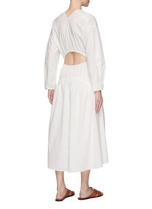 背面 - 点击放大 - VINCE - v 领切割设计纯棉连衣裙