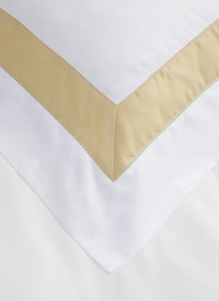 细节 –点击放大 - FRETTE - ESSENTIALS BICOLORE 拼色条纹围边纯棉枕套－黄色