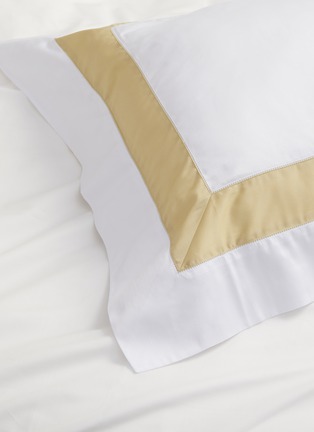  - FRETTE - ESSENTIALS BICOLORE 拼色条纹围边纯棉枕套－黄色