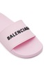 细节 - 点击放大 - BALENCIAGA - POOL 品牌名称压花橡胶拖鞋