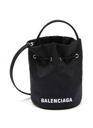 首图 - 点击放大 - BALENCIAGA - ‘Wheel' logo print drawstring nylon bucket bag