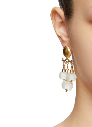 玻璃珠饰镀金纯银及铜耳环展示图