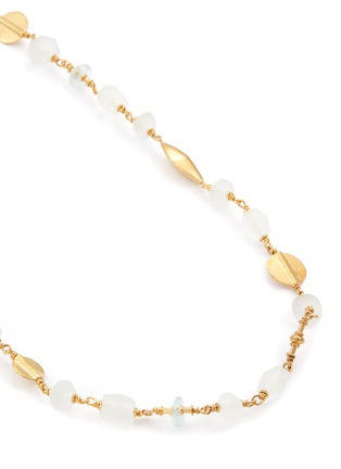 细节 - 点击放大 - KATERINA MAKRIYIANNI - 玻璃珠饰镀金纯银及铜项链
