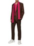 模特儿示范图 - 点击放大 - VALENTINO GARAVANI - 领口飘带真丝衬衫