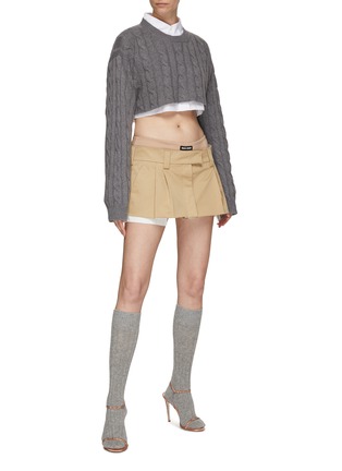 模特儿示范图 - 点击放大 - MIU MIU - LOGO 裤腰内裤