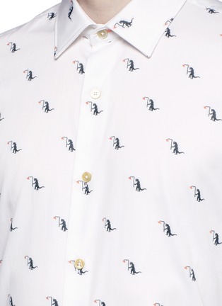 细节 - 点击放大 - PAUL SMITH - 恐龙刺绣纯棉衬衫