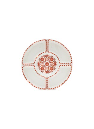 首图 –点击放大 - YUET TUNG CHINA WORKS - 手绘陶瓷糖果碟 — 白色和红色