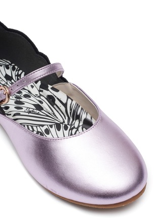 细节 - 点击放大 - SOPHIA WEBSTER - CHIARA 儿童款蝴蝶装饰搭带真皮平底鞋