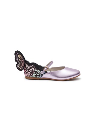 首图 - 点击放大 - SOPHIA WEBSTER - CHIARA 儿童款蝴蝶装饰搭带真皮平底鞋