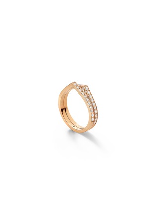 首图 - 点击放大 - REPOSSI - Antifer' diamond rose gold two row ring