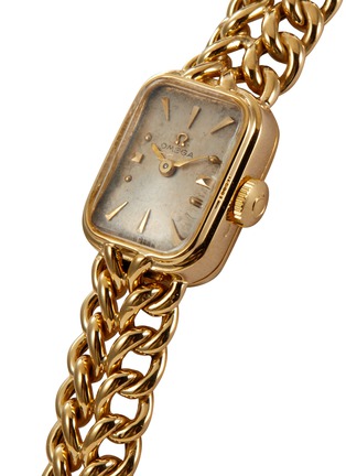 细节 - 点击放大 - LANE CRAWFORD VINTAGE COLLECTION - OMEGA silver dial 18K gold case lady wrist watch