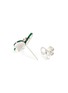 细节 - 点击放大 - SAMUEL KUNG - Butterfly Diamond Jade 18k White Gold Stud Earrings