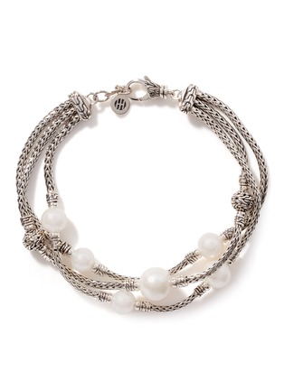 首图 - 点击放大 - JOHN HARDY - ‘CLASSIC CHAIN’ FRESHWATER PEARL STERLING SILVER TRIPLE ROW BRACELET