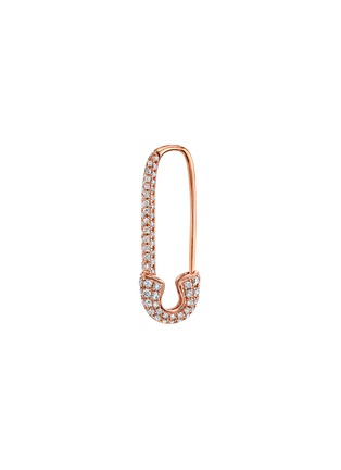 首图 - 点击放大 - ANITA KO - Diamond pavé 18k rose gold safety pin earring