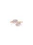 首图 - 点击放大 - ANITA KO - Diamond 18k rose gold small palm leaf ring