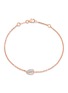 首图 - 点击放大 - ANITA KO - Diamond 18k rose gold small palm leaf chain bracelet