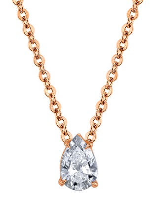 首图 - 点击放大 - ANITA KO - Diamond 18k rose gold pendant necklace