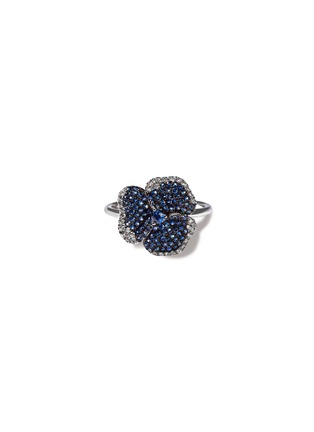 首图 - 点击放大 - AS29 - BLOOM SMALL 钻石蓝宝石18K金花卉造型戒指