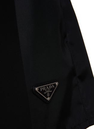  - PRADA - LOGO 拼贴百褶连衣裙