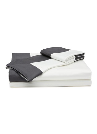 首图 –点击放大 - FRETTE - BOLD 特大双人床拼色条纹围边纯棉四件套 －灰色