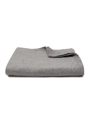 首图 –点击放大 - FRETTE - TUILERIES鹿皮绒面革饰边羊绒毛毯 - 炭灰色