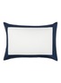 首图 –点击放大 - FRETTE - BOLD 拼色条纹围边纯棉枕套 — 白色和蓝色