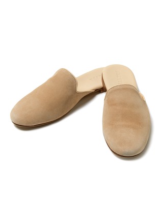 首图 –点击放大 - FRETTE - ASTORIA SUEDE OPEN-BACK SLIPPERS — SIZE 38