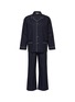 首图 –点击放大 - FRETTE - NOBLESSE LARGE CLASSIC COTTON SATEEN PYJAMA SET — NAVY BLUE