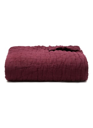 首图 –点击放大 - ONCE MILANO - Wavy Linen Blanket — Wine
