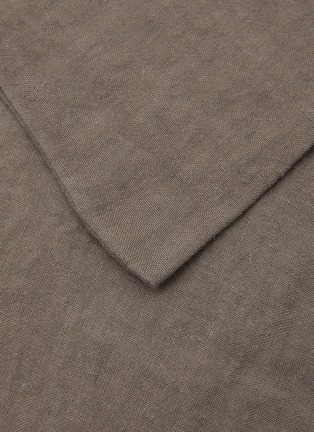 细节 –点击放大 - ONCE MILANO - Linen King Size Duvet Set — Charcoal