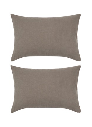 首图 –点击放大 - ONCE MILANO - Linen Standard Pillowcase Set Of 2 — Charcoal
