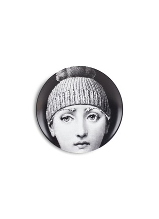 首图 –点击放大 - FORNASETTI - TEMA E VARIAZIONI 装饰瓷盘 N.374 — 黑色和白色