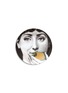 首图 –点击放大 - FORNASETTI - TEMA E VARIAZIONI 装饰瓷盘 N.360 —黑色白色和金色