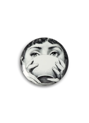 首图 –点击放大 - FORNASETTI - TEMA E VARIAZIONI 装饰瓷盘 N.191 — 黑色和白色