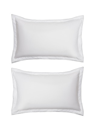 首图 –点击放大 - BAEA - ‘Merrow’ Organic Cotton Sateen Pillowcases — Pebble
