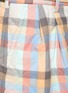  - SACAI - 腰带饰格纹绗缝短裤